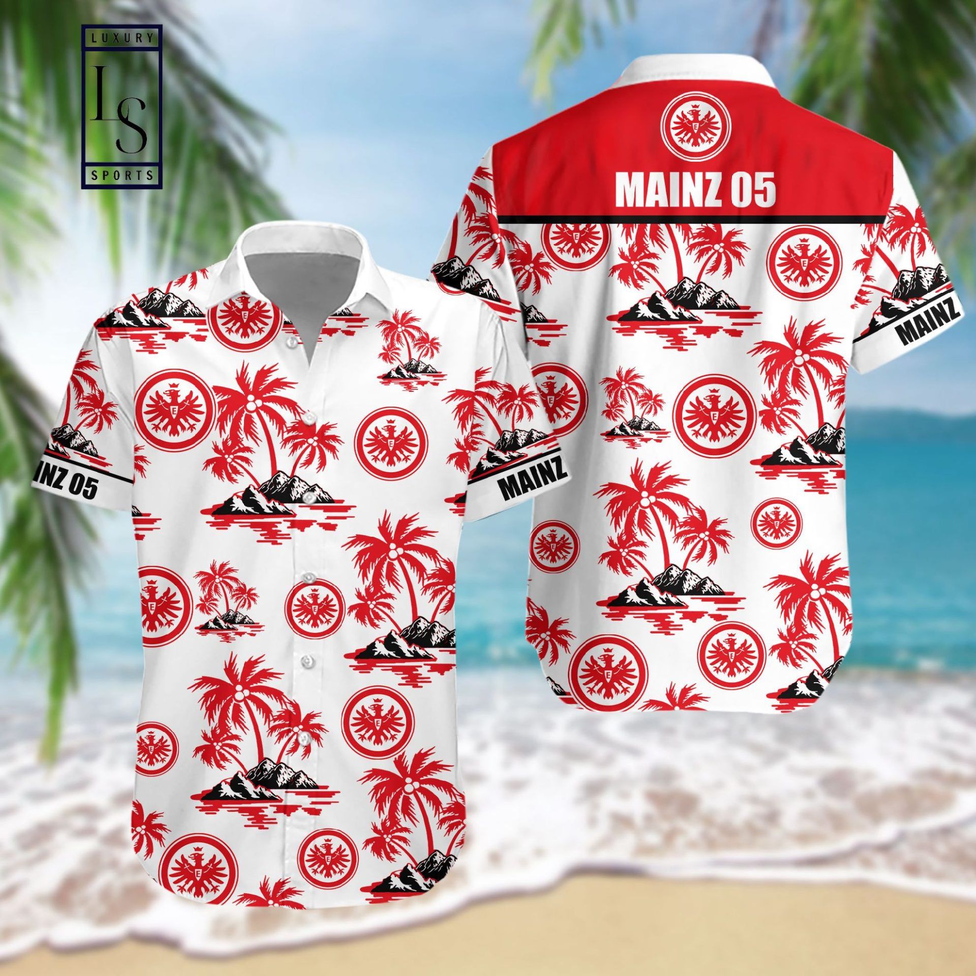 1. Fsv Mainz 05 Coconut Tree Trendy Hawaiian Shirt Aloha Shirt
