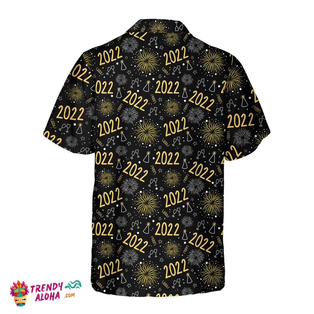 2022 New Year Golden Firework Hawaiian Shirt, Happy New Year Shirt For Men & Women