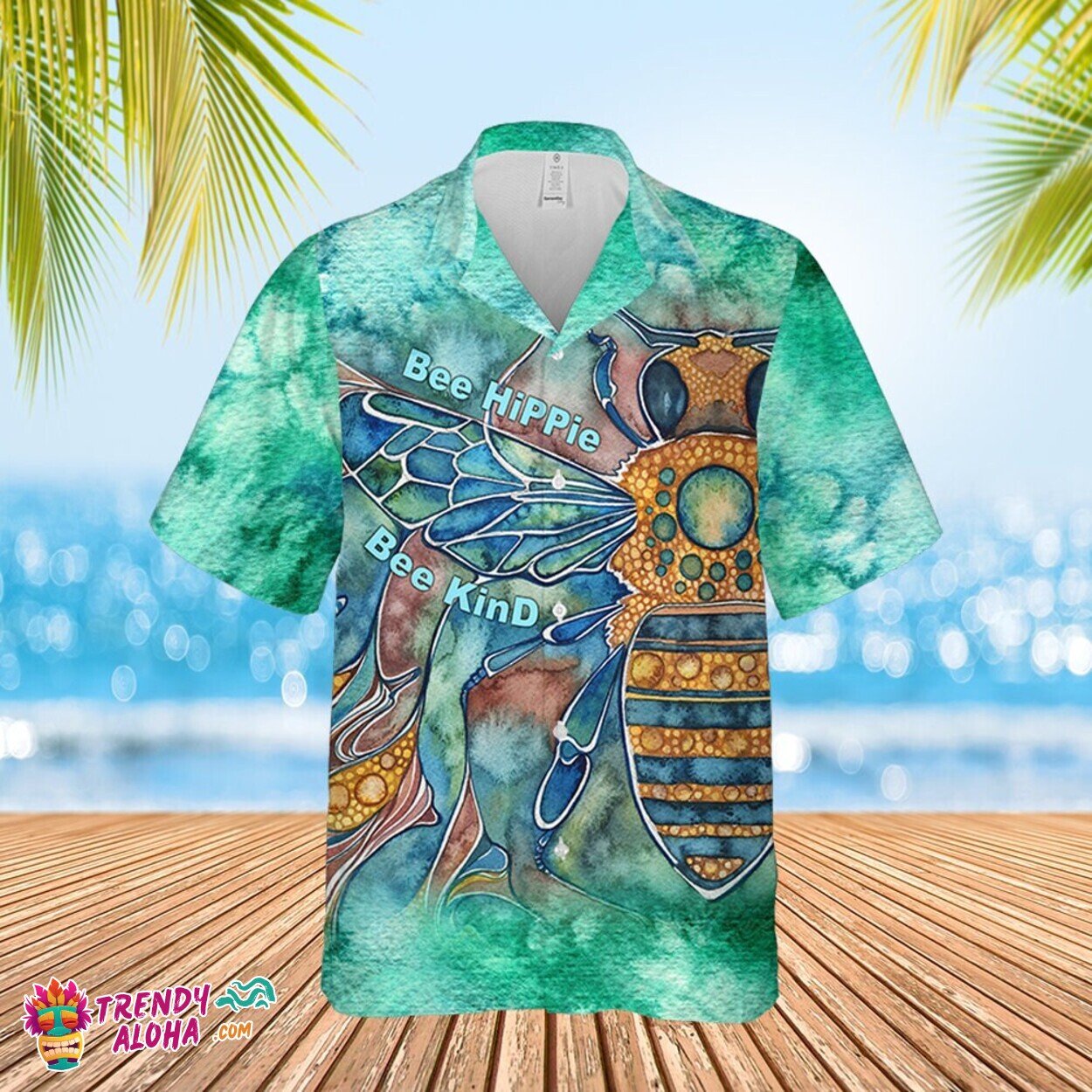 2023 Bee Hippie Kindness Theme Full Print Party Hawaiian Shirt