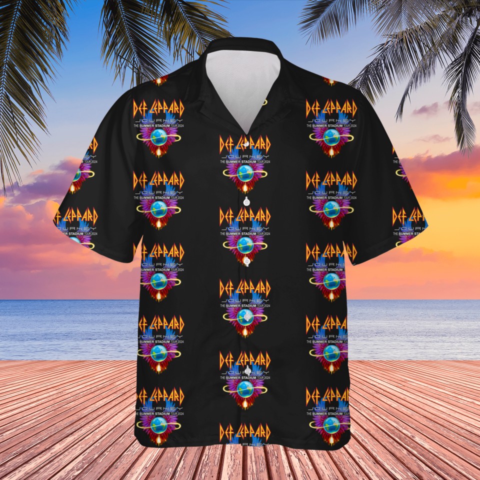 2024 Def Leppard And Journey Summer Stadium Tour Merch Def Leppard Hawaiian Shirt