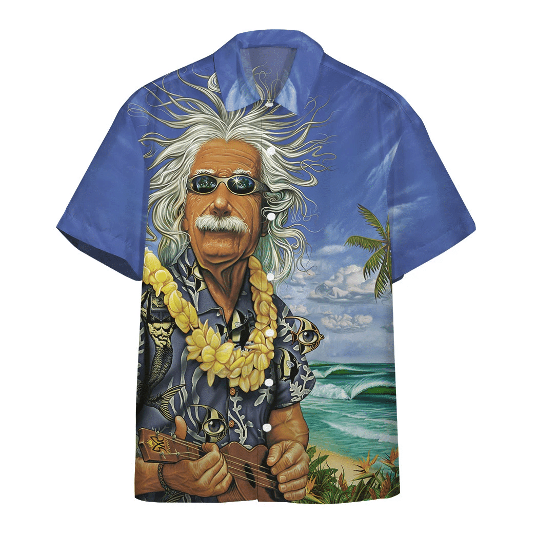 3D Albert Einstein Chilling On The Beach Custom Hawaii Shirt Aloha Shirt For Summer 3D Albert Einstein Chilling On The Beach Custom Hawaii Shirt Aloha Shirt For Summer