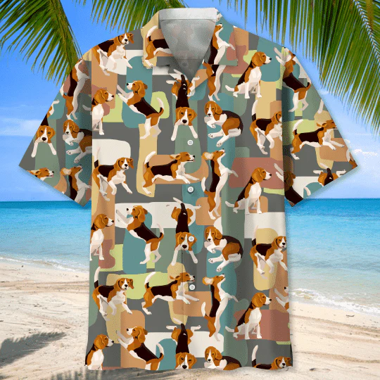 3D Beagle Print Hawaiian Shirt For Dog Lovers Exquisite Design