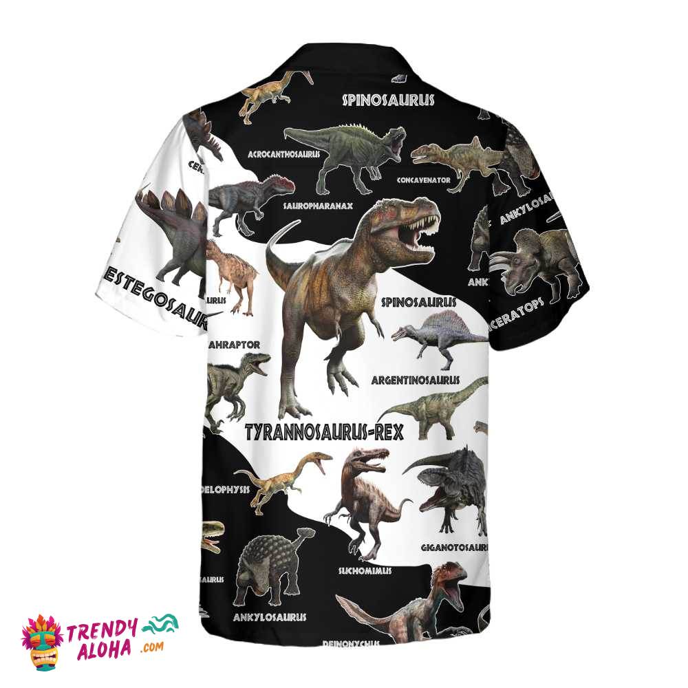 3D Dinosaur Hawaiian Shirt, Funny Dinosaur Shirt, Cool Printed Dino Shirt For Adults