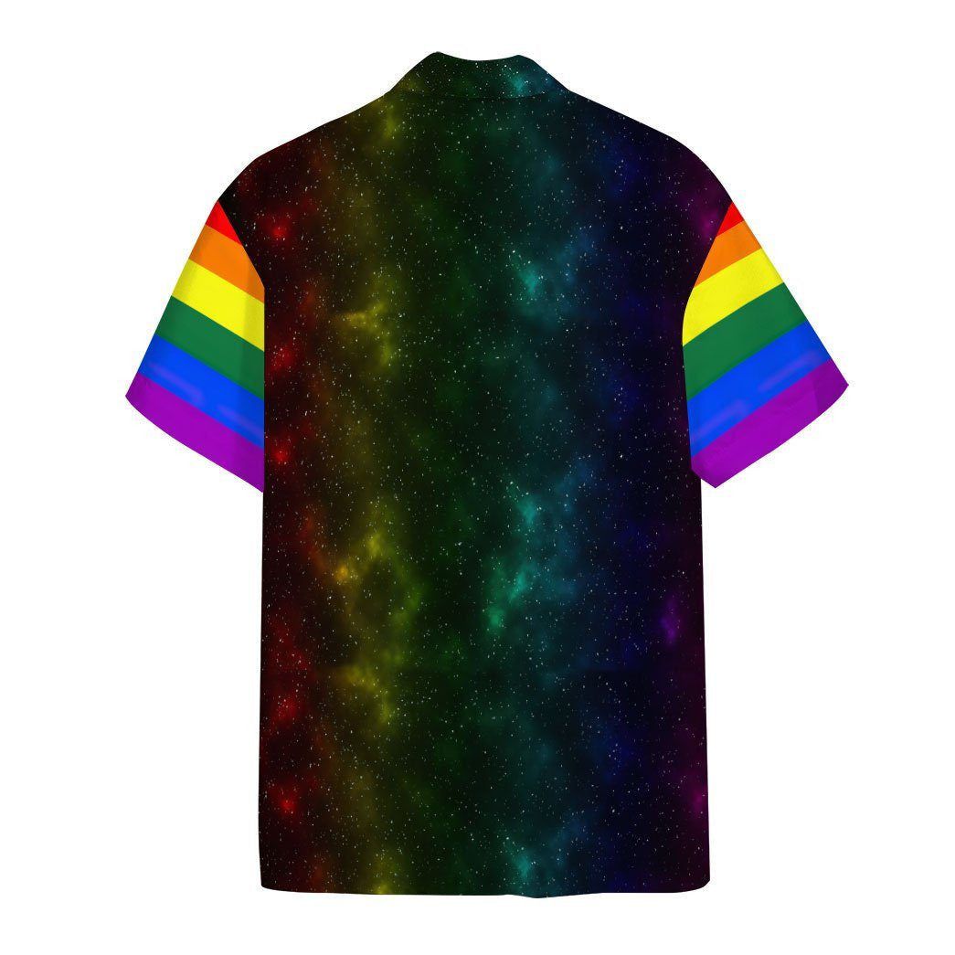 3D Gay Pride Astronaut Custom Hawaii Shirt Aloha Shirt For Summer