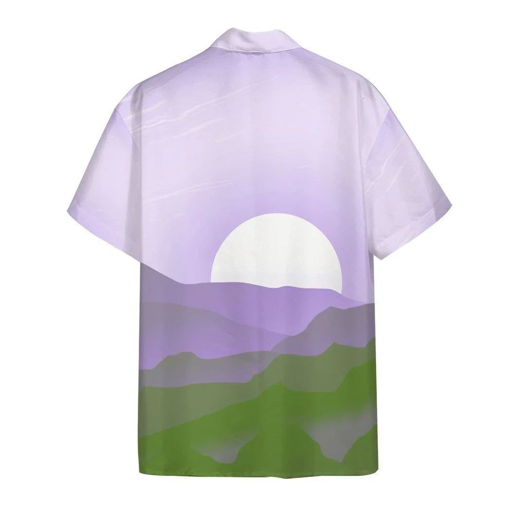 3D Genderqueer Pride Sunrise Custom Hawaii Shirt Aloha Shirt For Summer