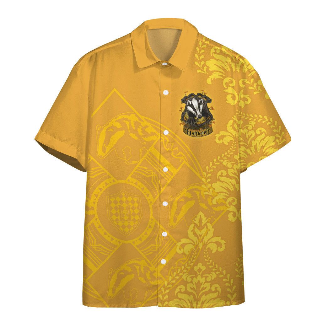 3D H.P Hufflepuff Summer Vibe Custom Hawaiian Shirt 3D H.P Hufflepuff Summer Vibe Custom Hawaiian Shirt