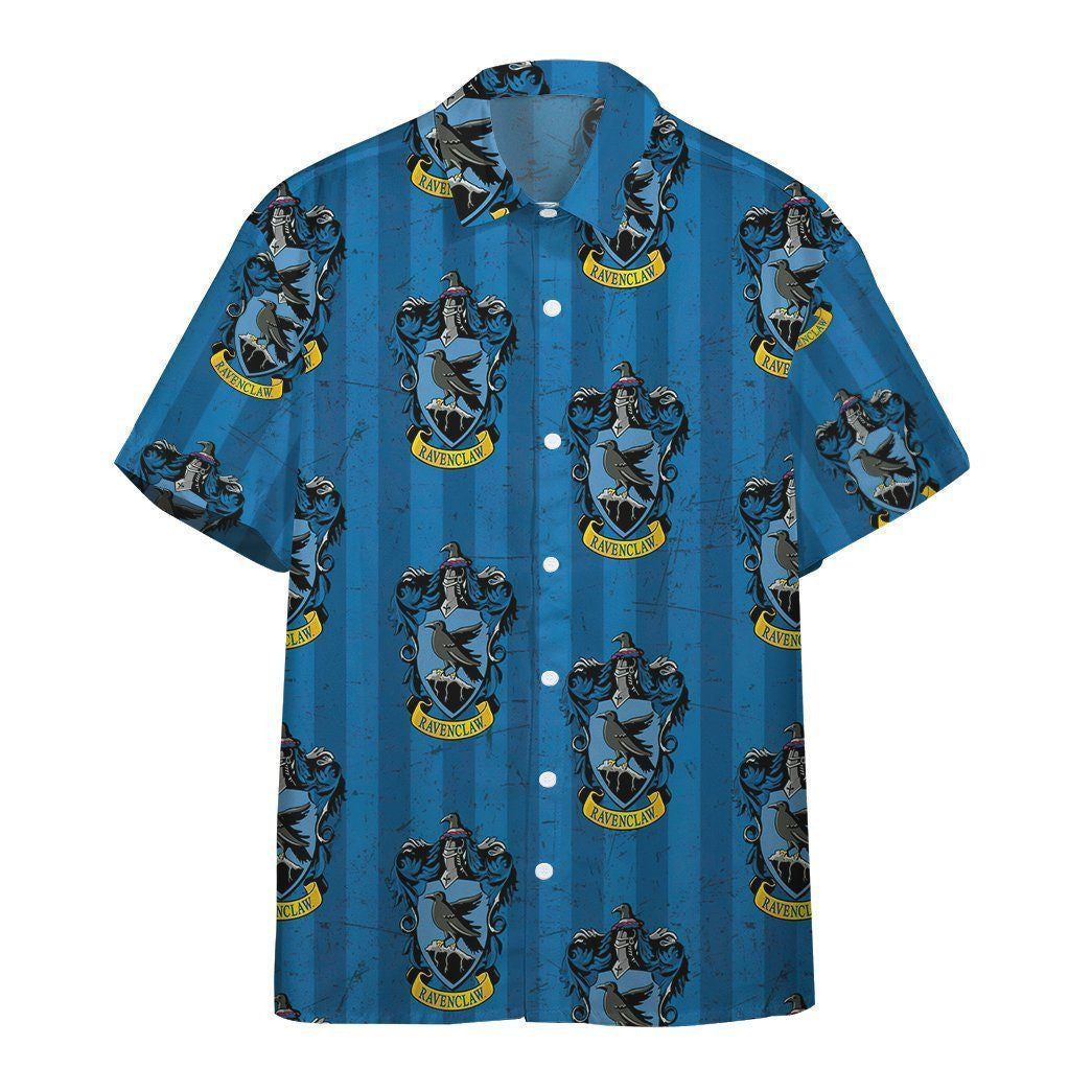 3D Harry Potter Hogwarts Ravenclaw House Pride Crests Custom Hawaii Shirt Aloha Shirt For Summer 3D Harry Potter Hogwarts Ravenclaw House Pride Crests Custom Hawaii Shirt Aloha Shirt For Summer