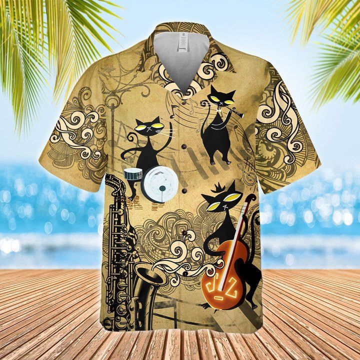 3D Hawaiian Shirt For Cat Lovers Showcasing Unique Print