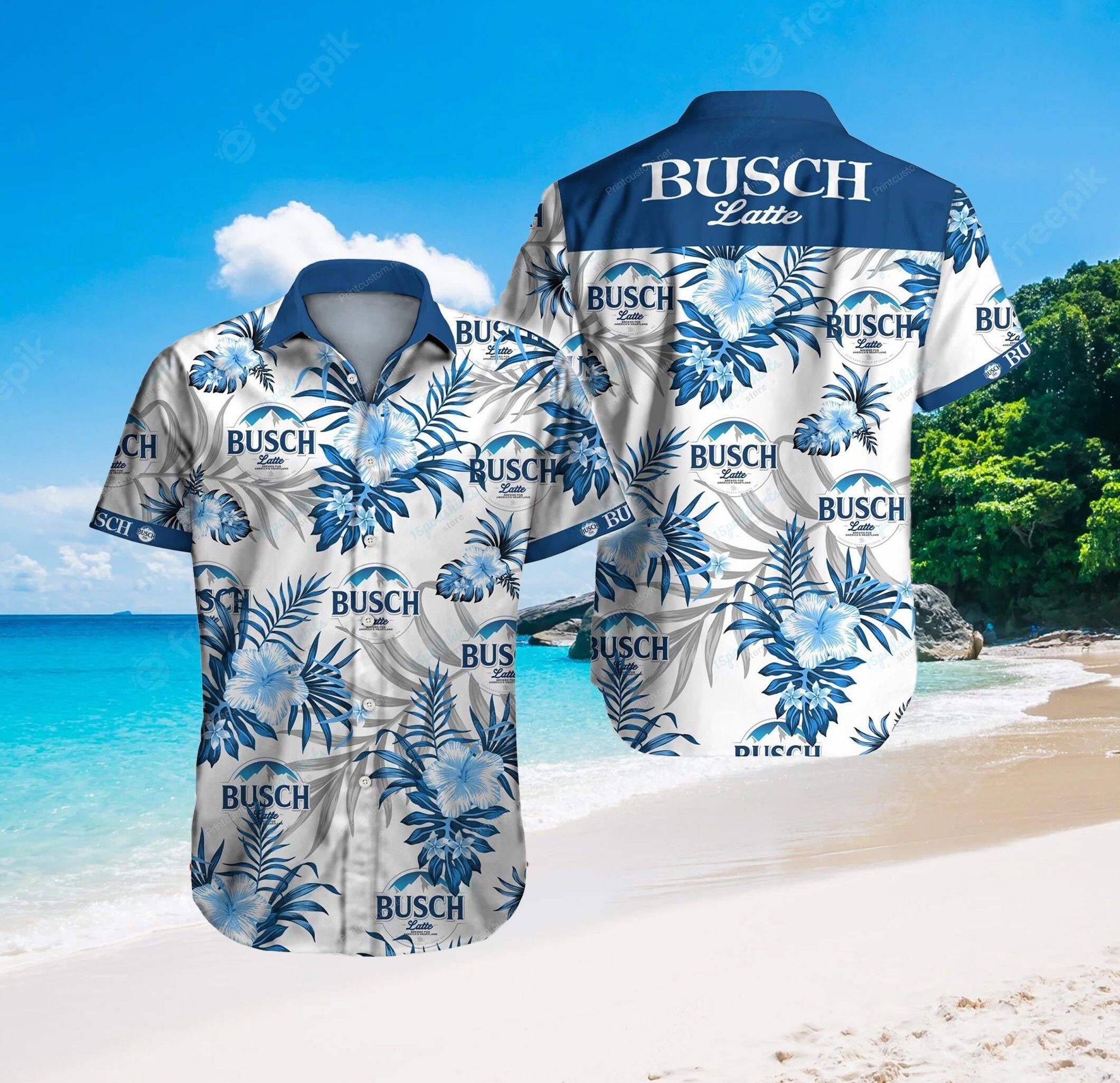 3D Litmus Busch Light Bud Beer Unisex Kids Trendy Hawaiian Shirt