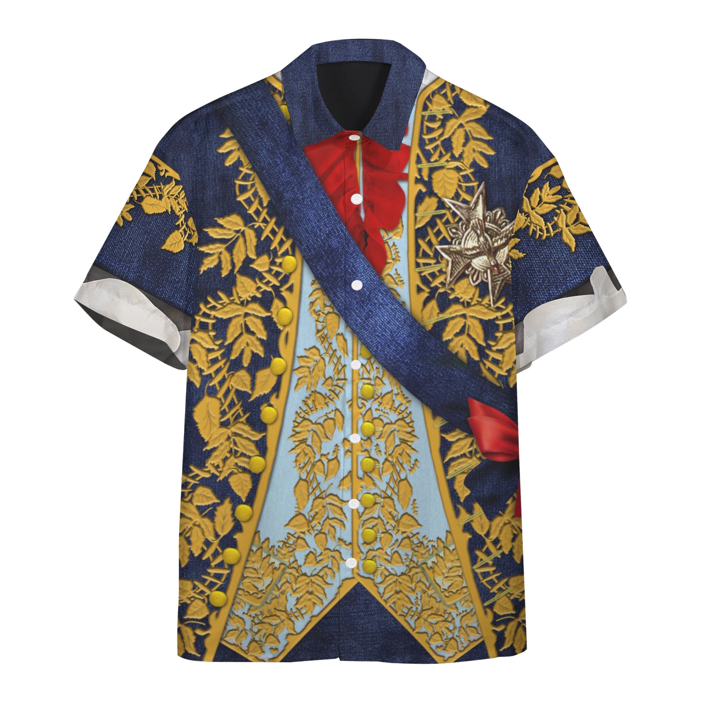 3D Louis Xv Custom Short Sleeve Shirt