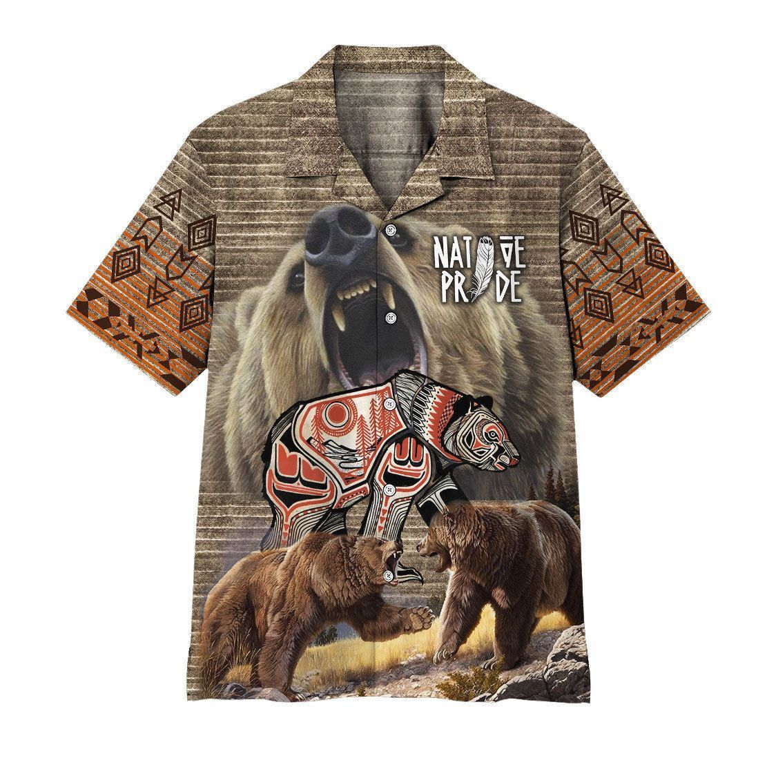 3D Native Bear Pride Hawaiian Shirts