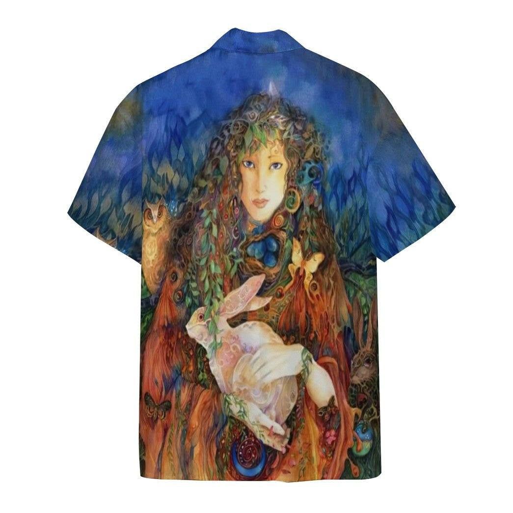3D Ostara And Easter Bunny Hawaii Short Sleeve Shirt Aloha Shirt For Summer