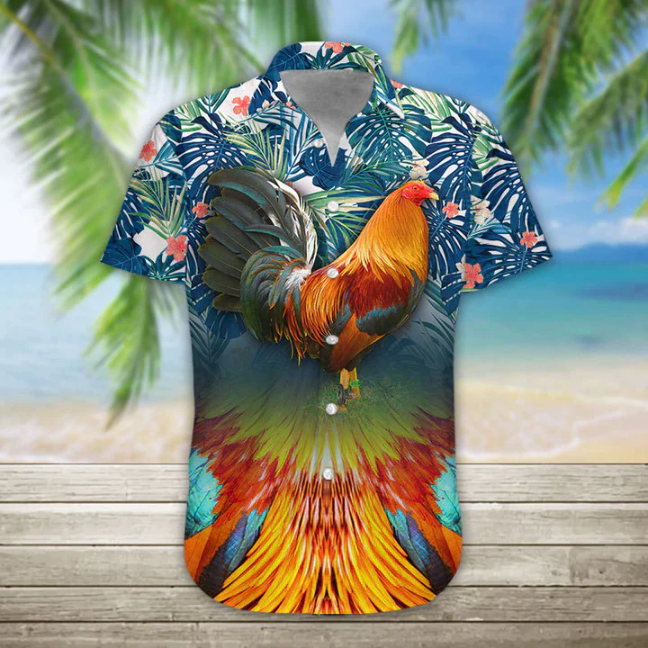 3D Rooster Trendy Hawaiian Shirt, Trendy Hawaiian Shirt For Men, Women