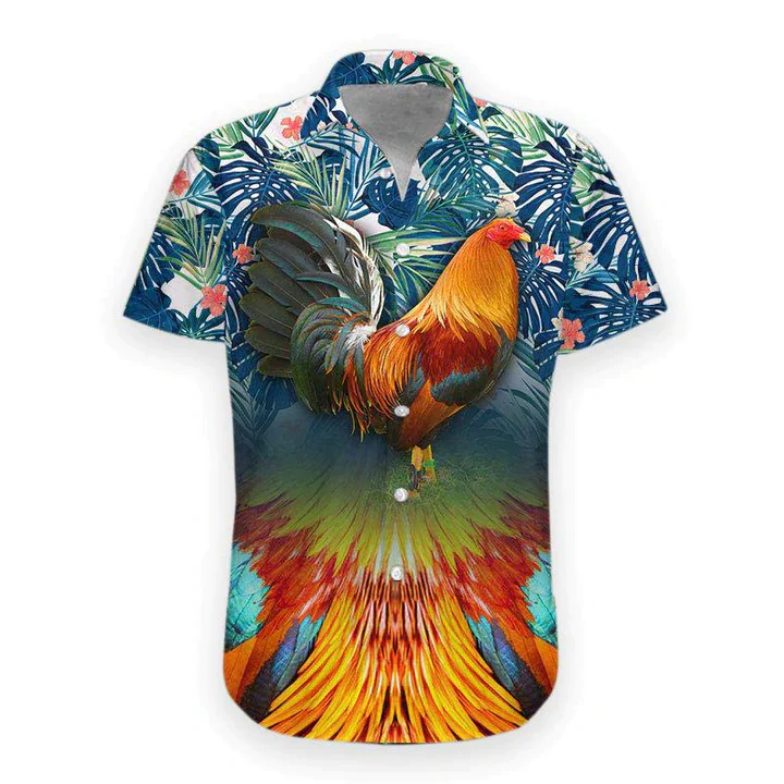 3D Rooster Trendy Hawaiian Shirt, Trendy Hawaiian Shirt For Men, Women