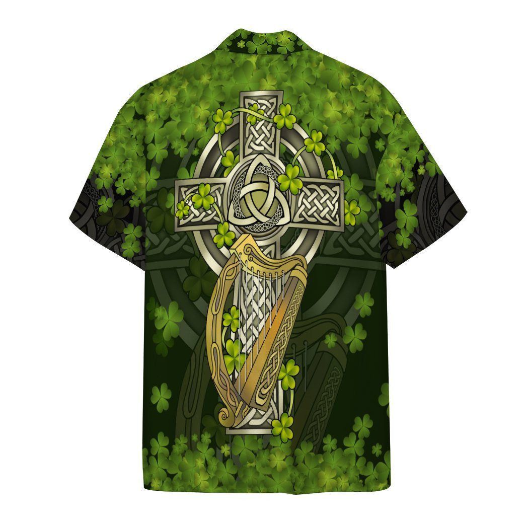 3D St Patrick Celtic Cross Custom Short Sleeve Shirt