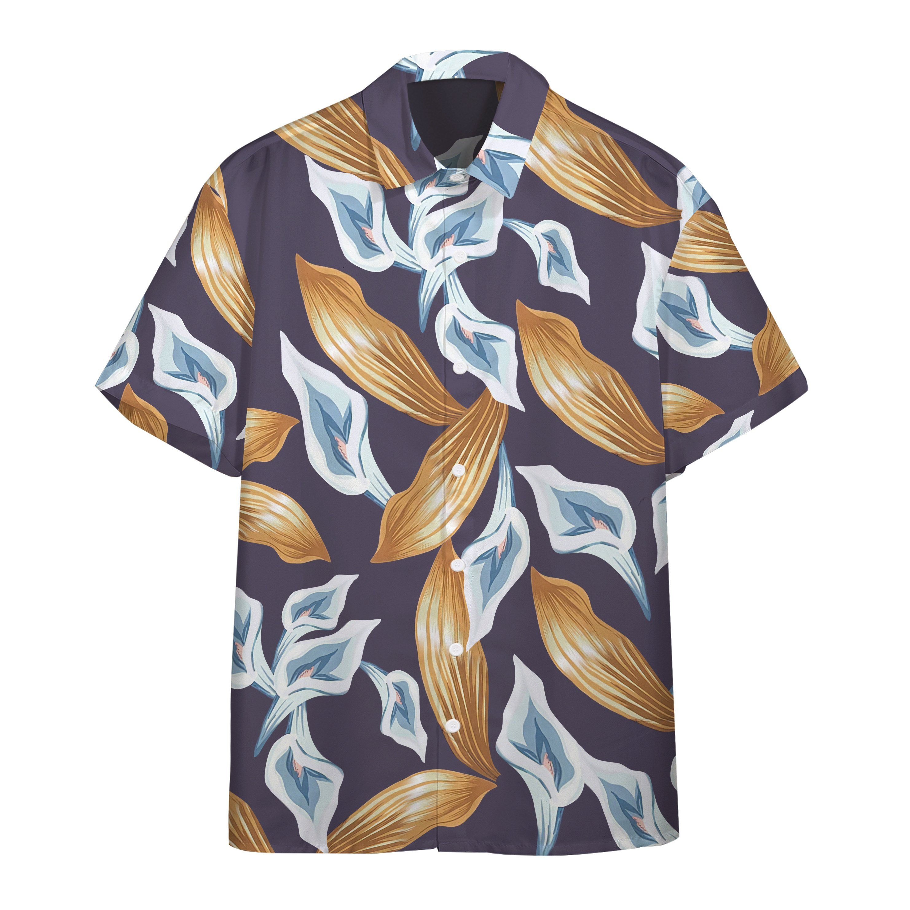 3D Tom Selleck Magnum Pi Calla Lily Purple Custom Hawaii Shirt 3D Tom Selleck Magnum Pi Calla Lily Purple Custom Hawaii Shirt