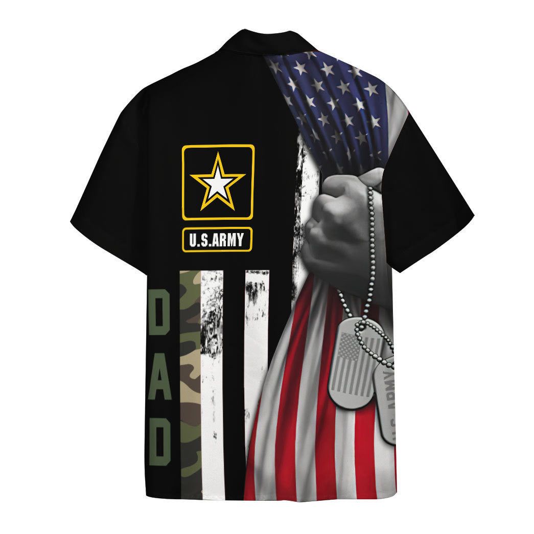 3D U.S.Army Dad Veteran Fathers Day Custom Hawaiian Shirt