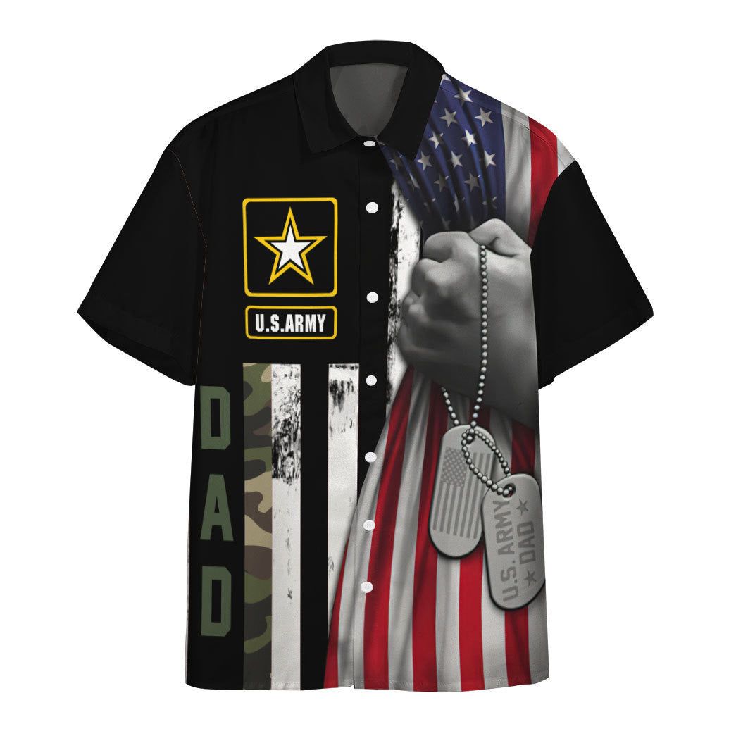3D U.S.Army Dad Veteran Fathers Day Custom Hawaiian Shirt