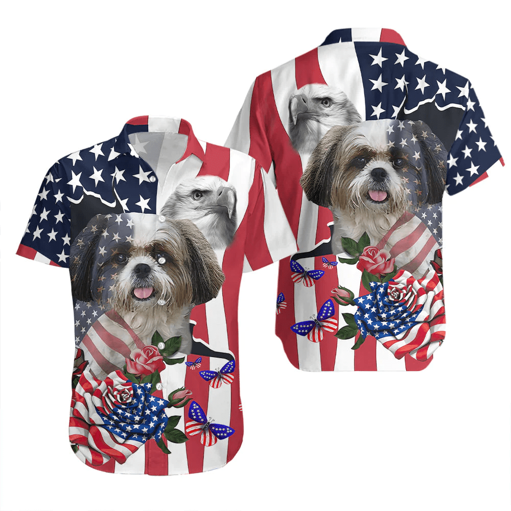 4Th Of July Cute Pet Shih Tzu Independence Day Trendy Hawaiian Shirt 4Th Of July Cute Pet Shih Tzu Independence Day Trendy Hawaiian Shirt