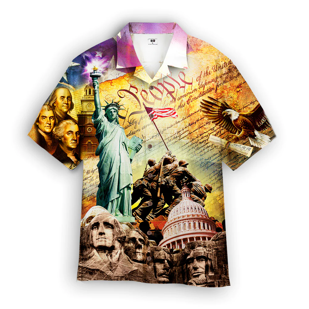 4Th Of July God Bless America Trendy Hawaiian Shirt