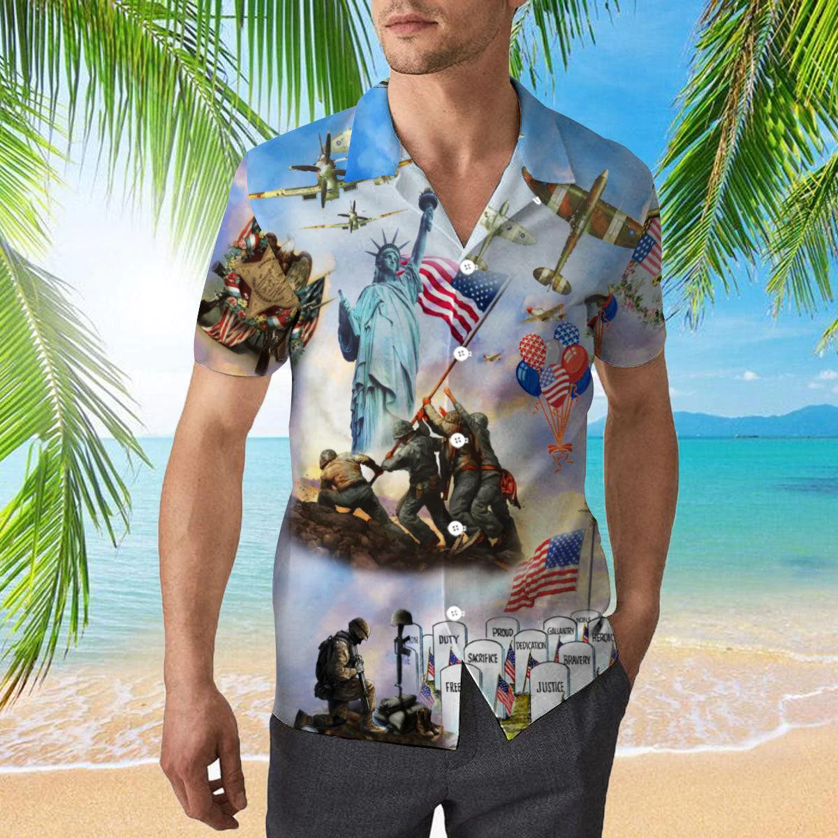4Th Of July Happy Independence Day Veteran Trendy Hawaiian Shirt