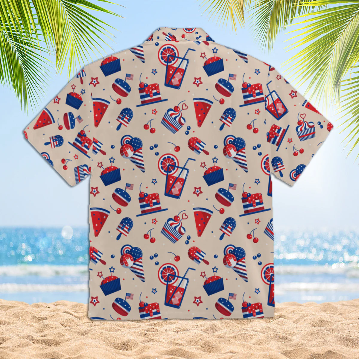 4Th Of July Ice Cream And Cakes Trendy Hawaiian Shirt
