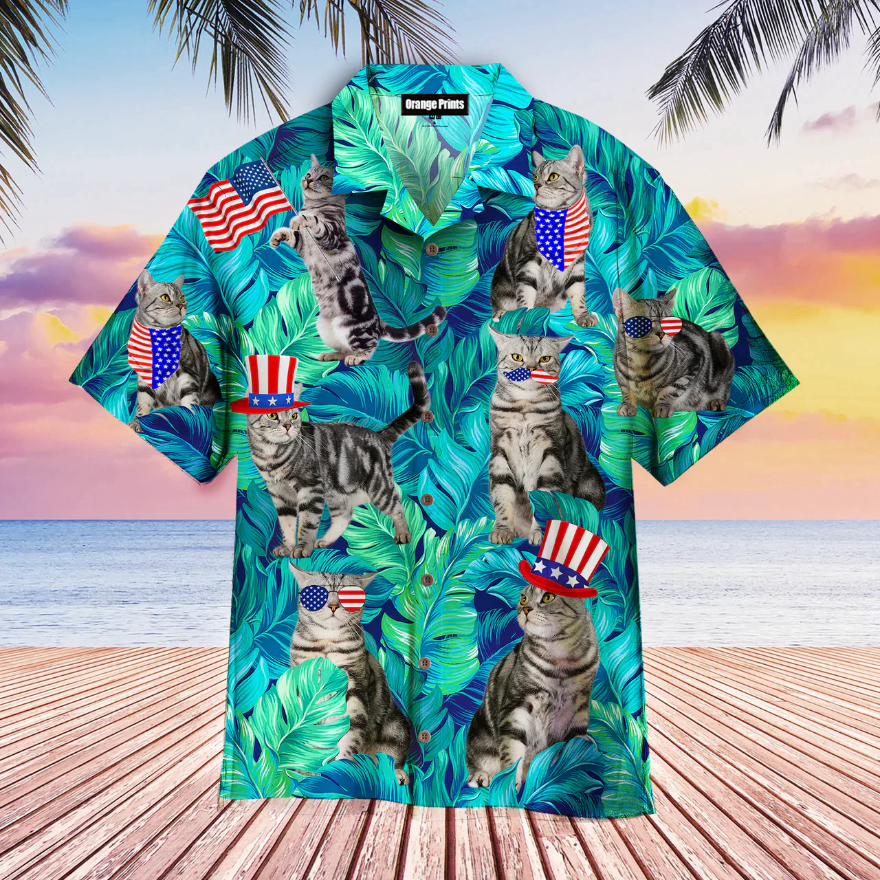 4Th Of July Independence Day Cat Lover Trendy Hawaiian Shirt