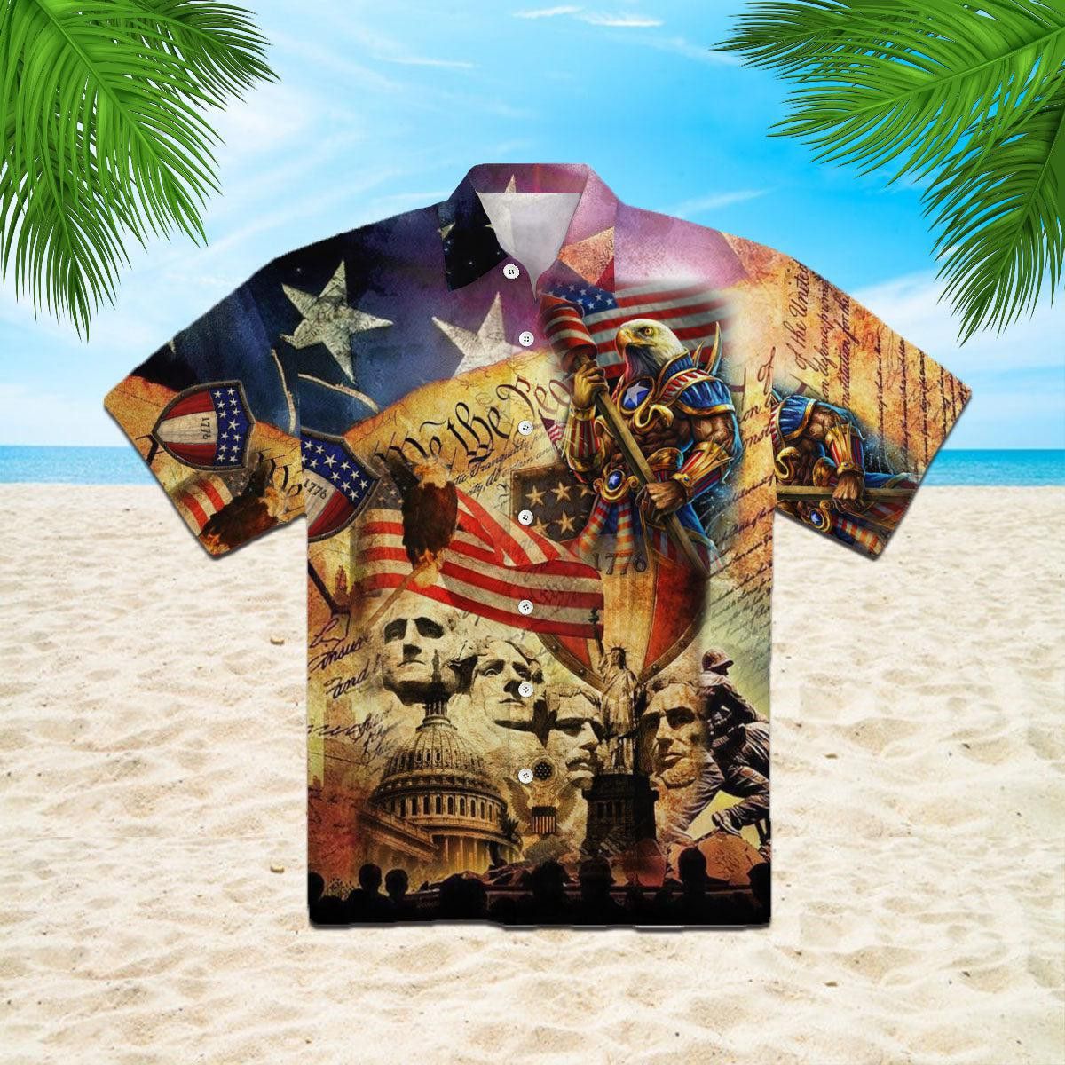 4Th Of July My Patriotic Heart Beats Independence Day Trendy Hawaiian Shirt