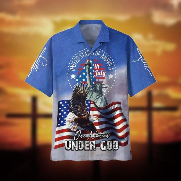 4Th Of July One Nation Under God Independence Day Trendy Hawaiian Shirt 4Th Of July One Nation Under God Independence Day Trendy Hawaiian Shirt