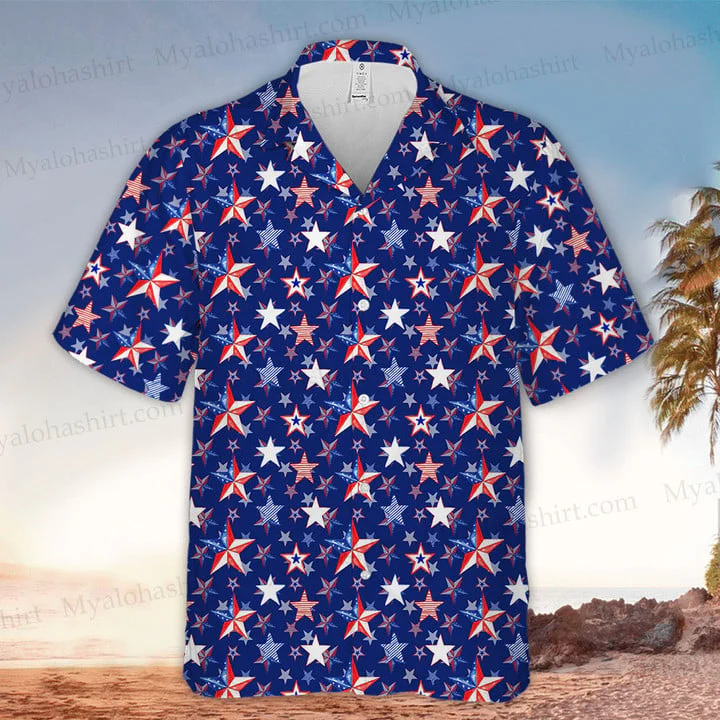 4Th Of July Trendy Hawaiian Shirt, Happy Independence Day Trendy Hawaiian Shirt For Men