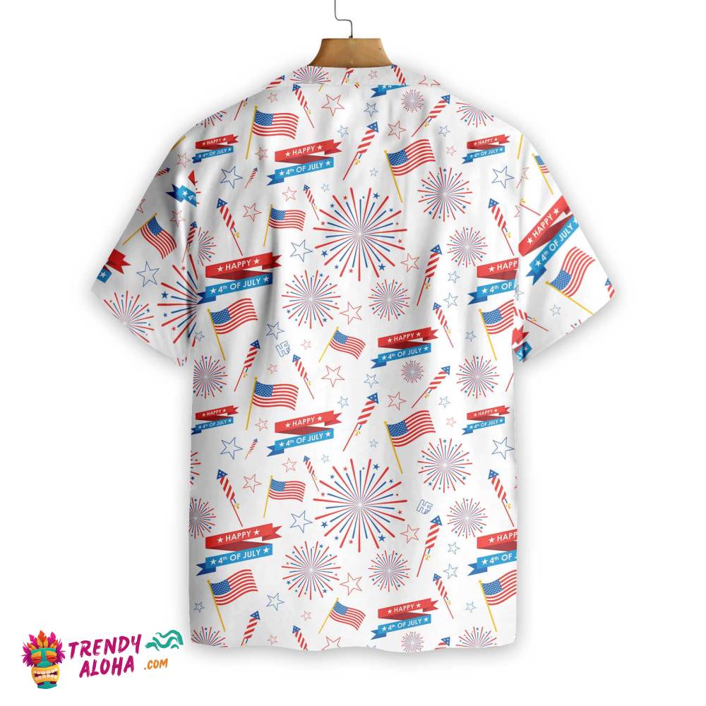 4Th Of July Us Pattern Hawaiian Shirt