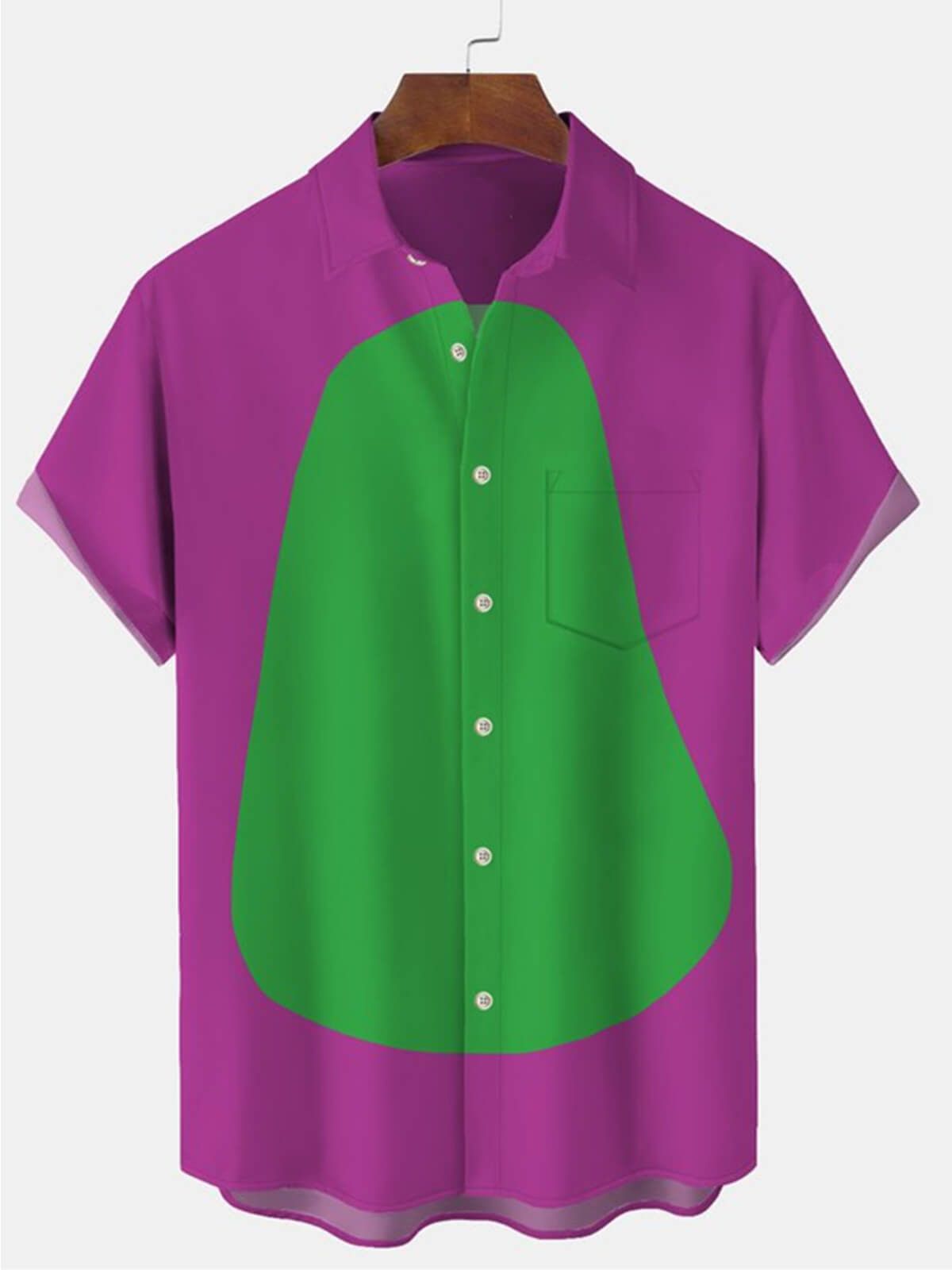 50’s Retro Dinosaur Cartoon Men’s Hawaiian Short Sleeve Hawaiian Shirt