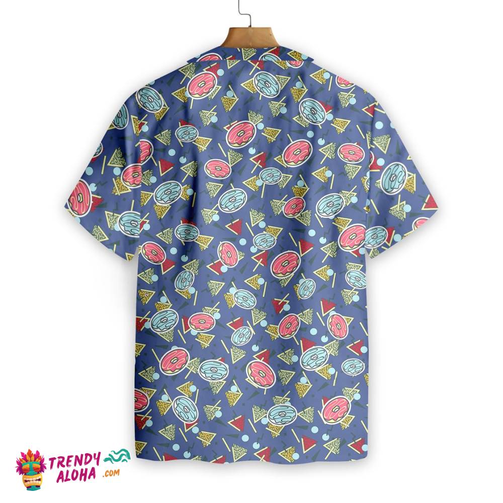 Abstract Geometric Donut Seamless Pattern Hawaiian Shirt