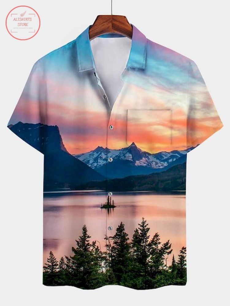 Abstract Square Neck Casual Summer Breeze Hawaiian Shirt