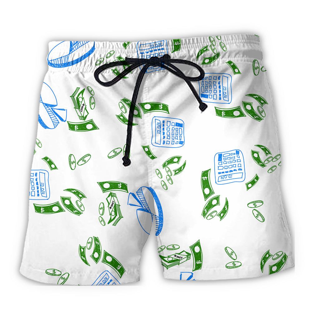 Accountant Money Chart Basic Trendy Aloha Hawaiian Beach Shorts