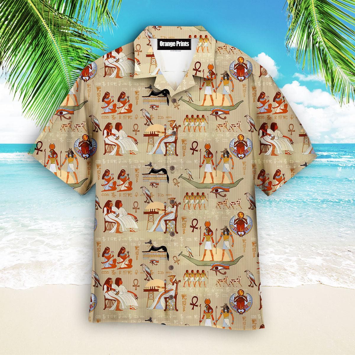 Acient Egyptian Pattern Trendy Hawaiian Shirt