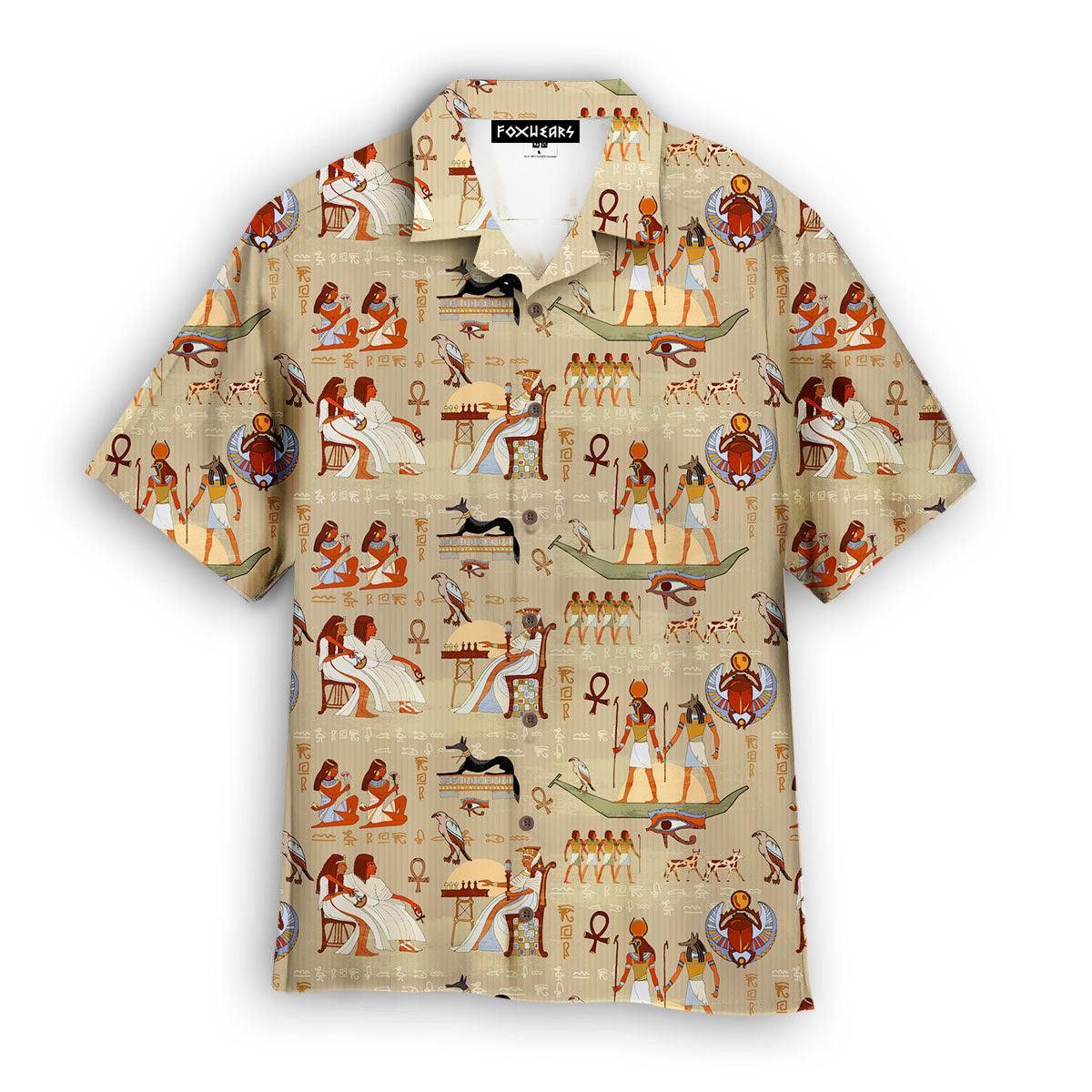 Acient Egyptian Pattern Trendy Hawaiian Shirt