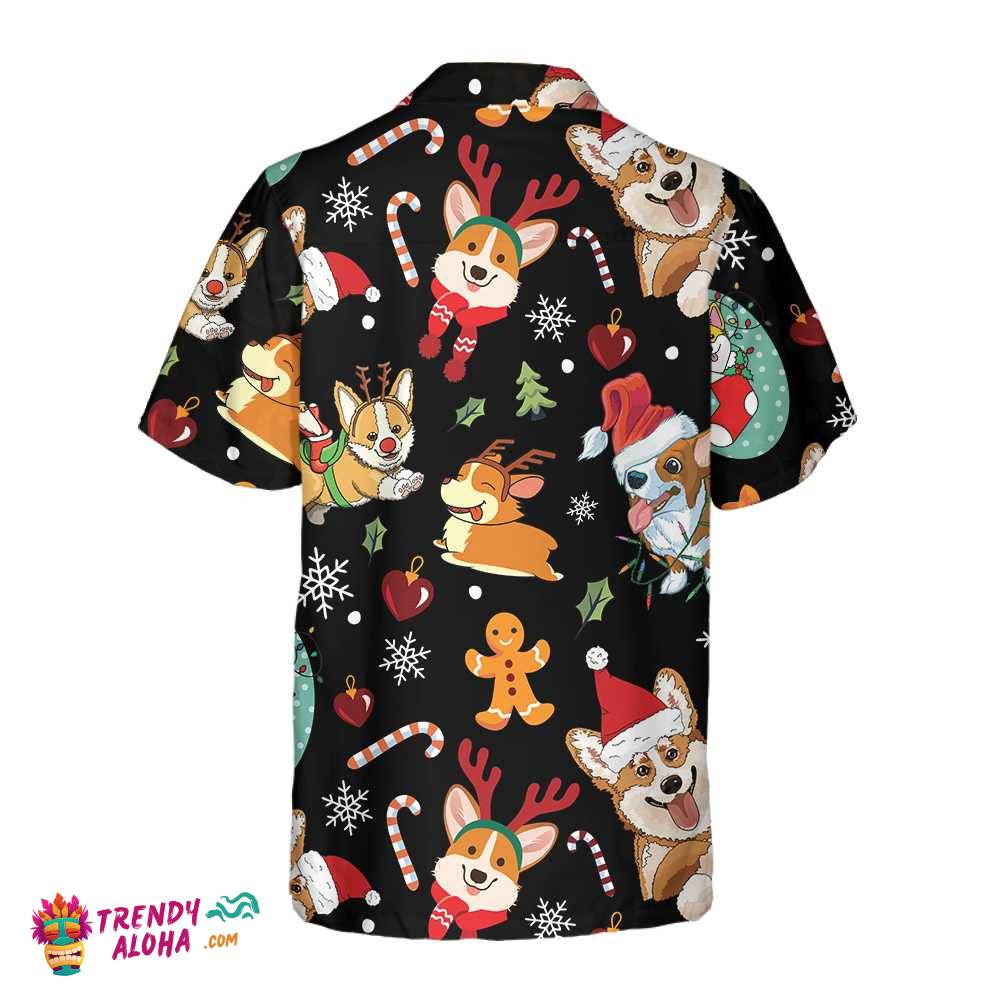 Adorable Corgis Dog Merry Christmas Hawaiian Shirt, Funny Dog Christmas Shirt, Christmas Gift For Corgis Lovers