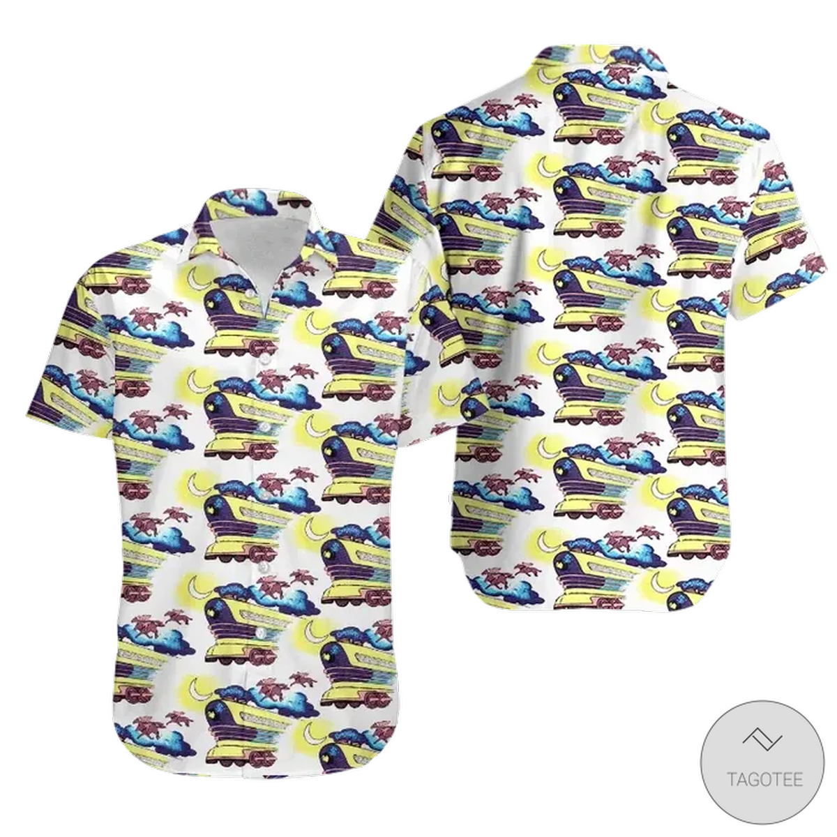 Adventure witDoc Brown Back to the Future on Hawaiian Shirt