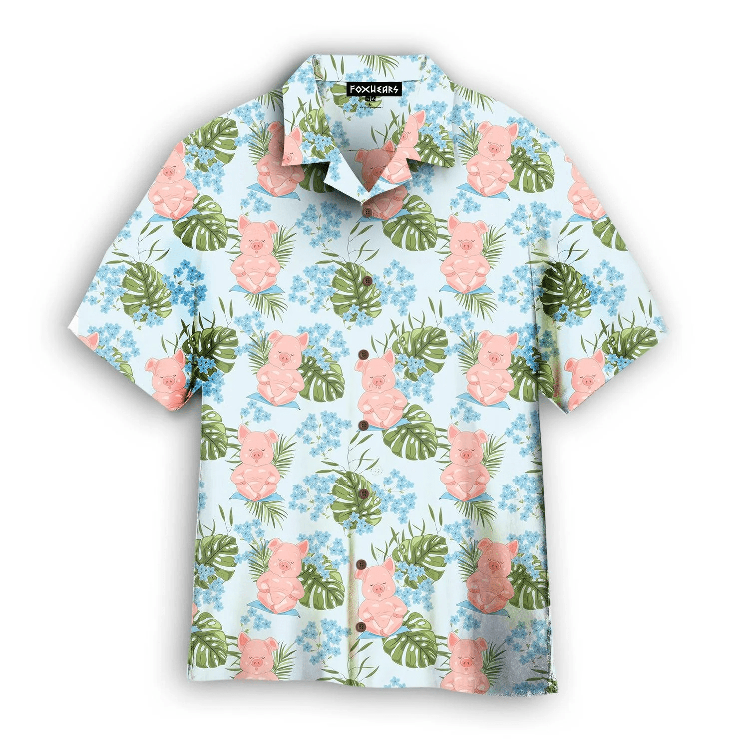 Aesthetic Tropical Pig Hawaiian Shirt For