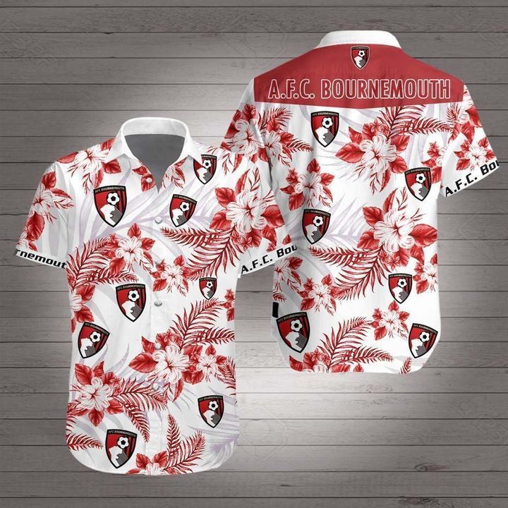 Afc Bournemouth Flower Tropical Trendy Hawaiian Shirt Aloha Shirt