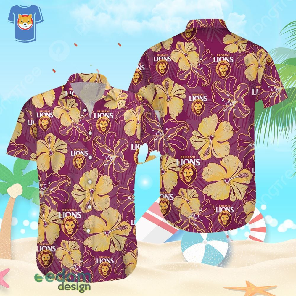 Afl Brisbane Lions Floral Hawaiian Shirt Best Summer Gift For Fans Afl Brisbane Lions Floral Hawaiian Shirt Best Summer Gift For Fans