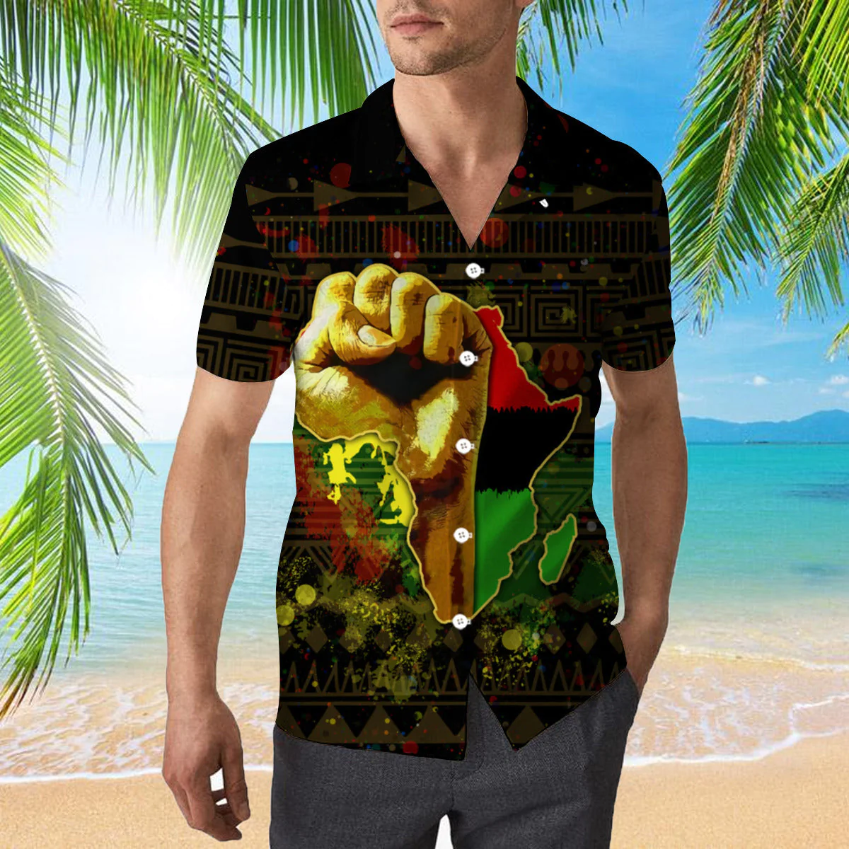 Africa Black Power Trendy Hawaiian Shirt