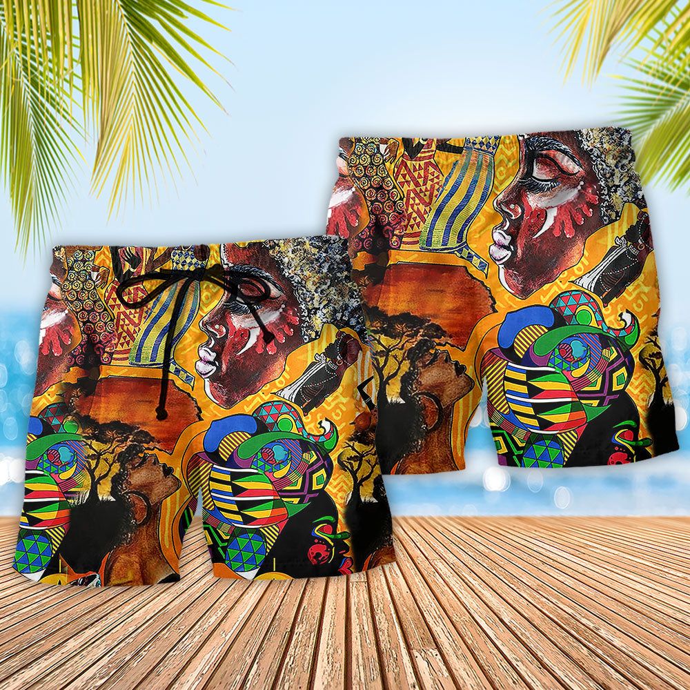 Africa You Cannot Forget Africa Symbol Trendy Aloha Hawaiian Beach Shorts