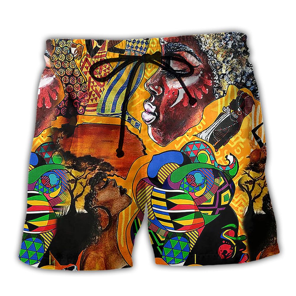 Africa You Cannot Forget Africa Symbol Trendy Aloha Hawaiian Beach Shorts
