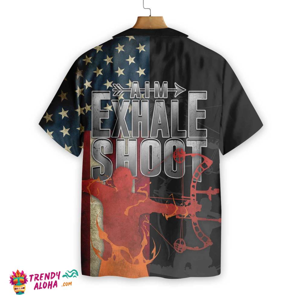 Aim Exhale Shoot Archery Hawaiian Shirt