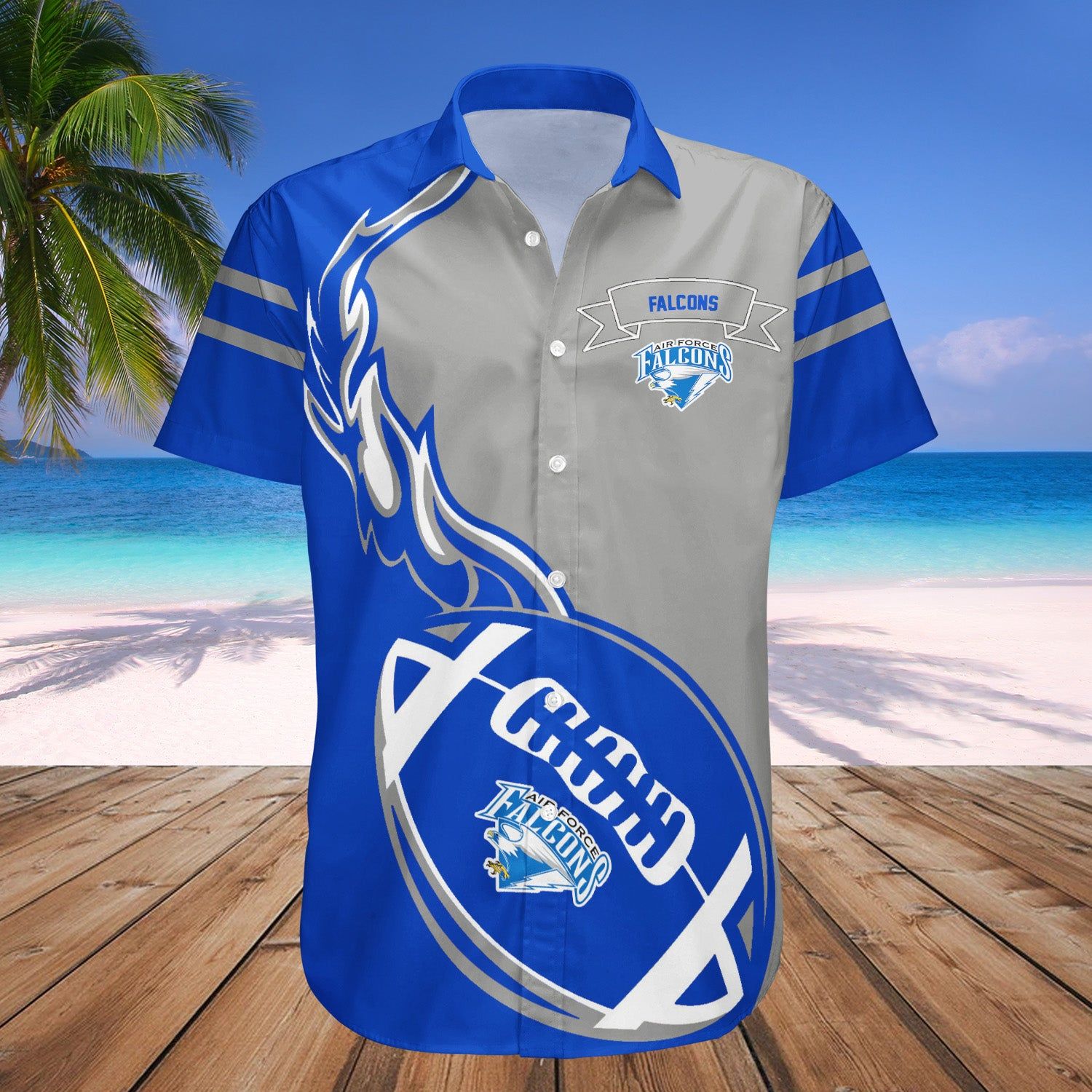 Air Force Falcons Hawaii Shirt Flame Ball – NCAA