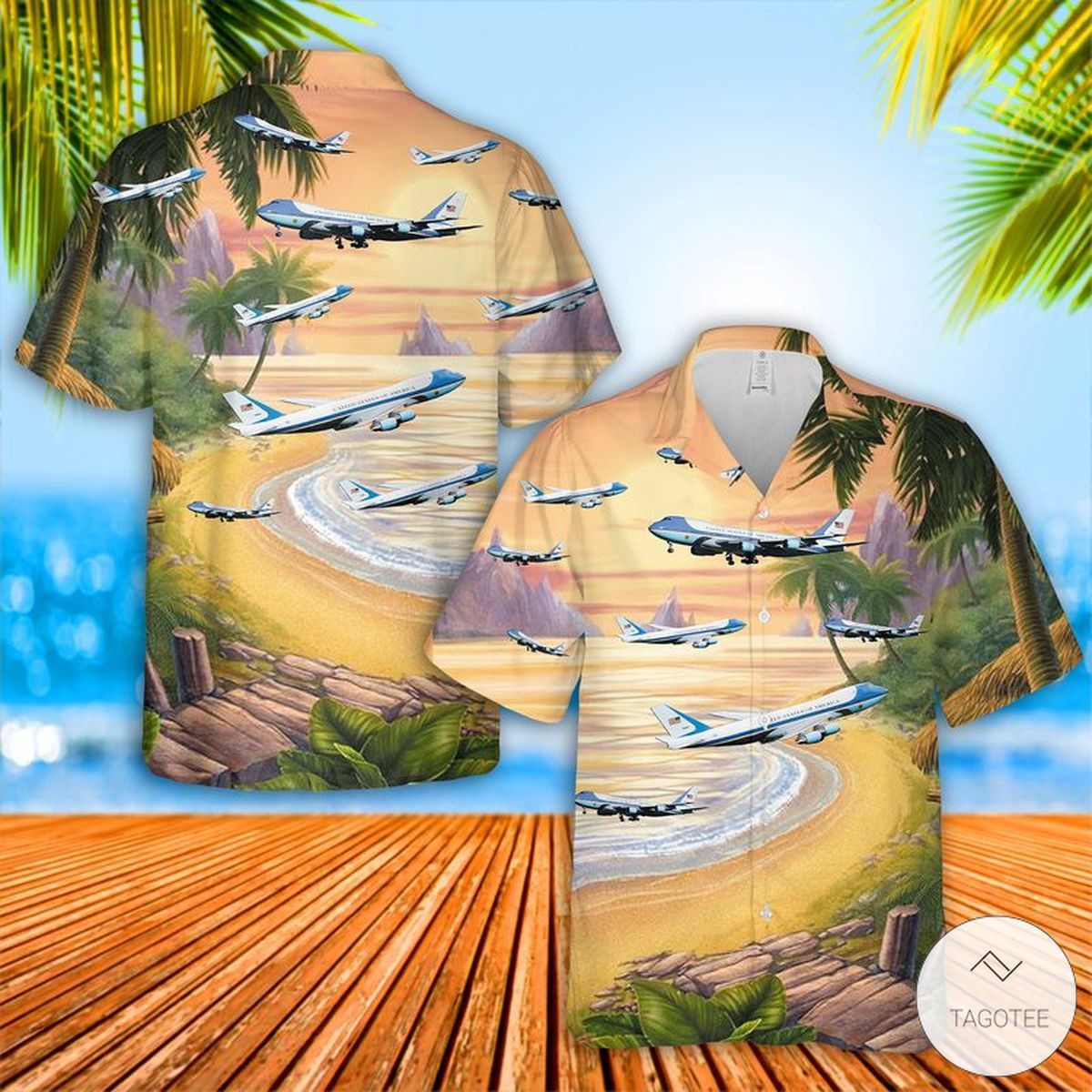 Air Force One Hawaiian Shirt Universal Tropical Style Design
