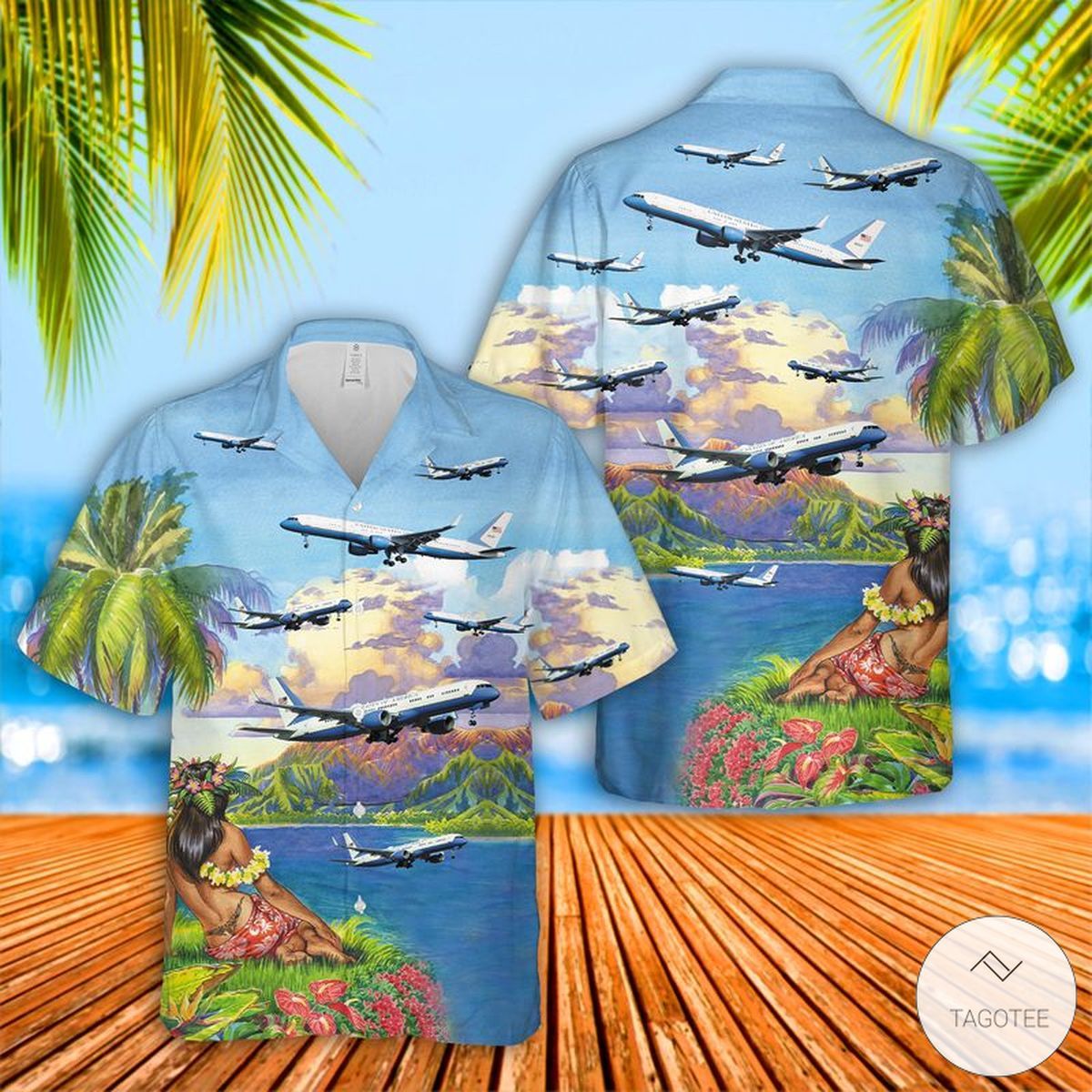 Air Force Two Hawaiian Shirt Tropical Unisex Style Design
