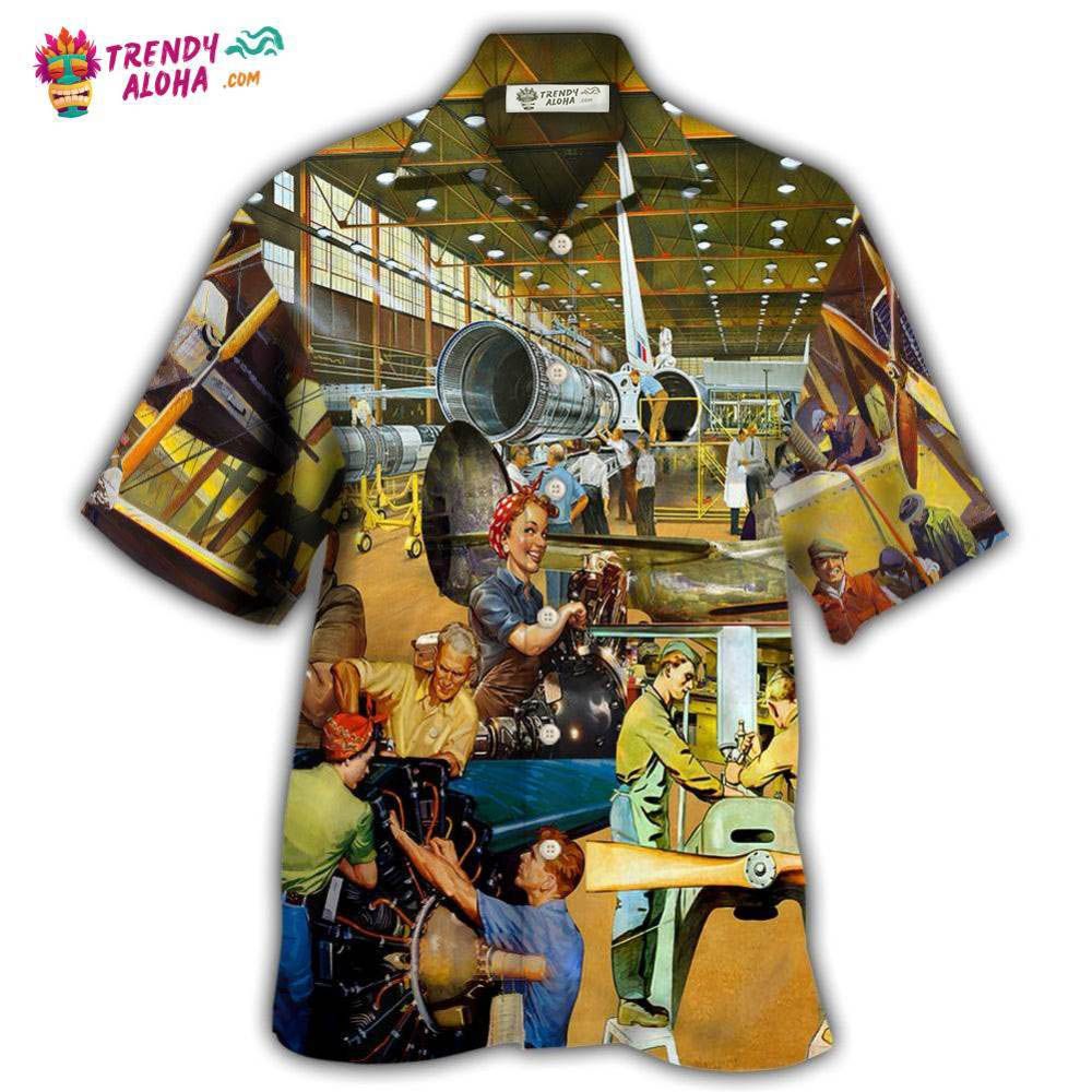 Aircraft Mechanic Style Hawaiian Shirt – Trendy Aloha Aircraft Mechanic Style Hawaiian Shirt – Trendy Aloha